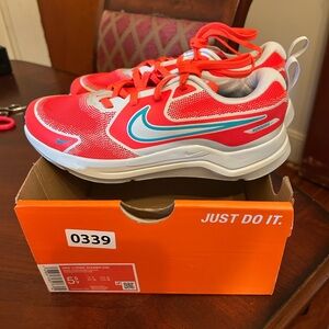 Nike Orange and White Athletic Shoes
